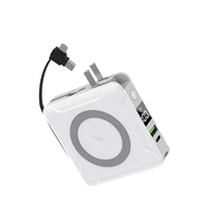 Q5 Cargador portátil Banco de energía ultra delgado Abs Mini Banco de energía Dual Usb con 2 puertos Usb Teléfono celular
