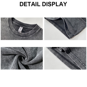 T-<span class=keywords><strong>shirt</strong></span> vintage <span class=keywords><strong>personnalisé</strong></span> surdimensionné, effet délavé, effet minéral, t-<span class=keywords><strong>shirt</strong></span> déchiré pour homme - Product Image 5