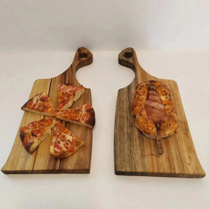 <span class=keywords><strong>Planche</strong></span> à découper ronde en bois de camphre avec poignée LOGO personnalisé - Product Image 1