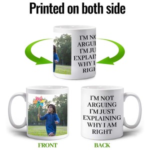 <span class=keywords><strong>Personnalisé</strong></span> ajoutez votre <span class=keywords><strong>texte</strong></span> <span class=keywords><strong>photo</strong></span> imprimée des deux côtés tasse blanche en céramique de sublimation de 11oz pour le thé de café à la maison de retour à l'école - Product Image 2