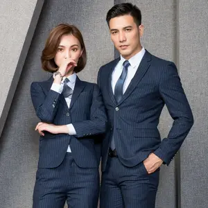 New Design Custom Office Staff Suits With White Shirt Fabric Coat And Pant