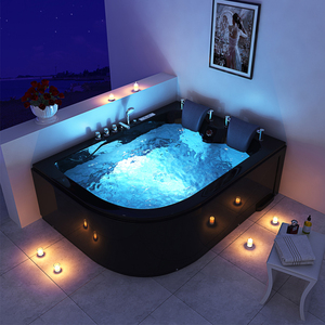 Baignoire autoportante de luxe moderne pour 2 personnes, bain à remous <span class=keywords><strong>jacuzzi</strong></span>, baignoire de trempage pour projets hôteliers OEM ODM - Product Image 5