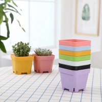 Fournitures de jardin vente en gros de pots de plantation carrés bon marché jardinière en plastique