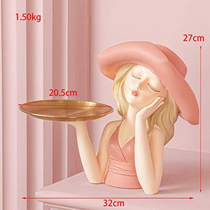 Table de toilette moderne de luxe avec plateau à une main et double rangement pour chapeaux, idéale pour la maison, le salon, les objets décoratifs et la vaisselle - Product Image 5