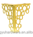Pieds de canapé en fer à motif de couleur or de luxe CY-128 Chengyu pieds de meubles en métal prix d'usine supports de canapé élégants