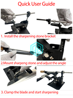 Affûteur de couteaux multi-angles QB et guide d'affûtage de précision - Outil professionnel pour couteaux de cuisine/de chef et entretien des couteaux domestiques
