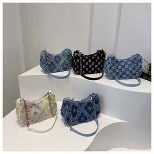 Bolsos de Hombro a Cuadros al por Mayor para Mujer, Bolsos Cruzados de Mezclilla, Bolsos de Mano para Viajes y Actividades al Aire Libre - Product Image 3