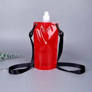 Bouteilles d'eau pliables avec mousqueton pour voyage, pochette à bec verseur durable sans BPA, pour sport, camping, nouveauté - Product Image 3