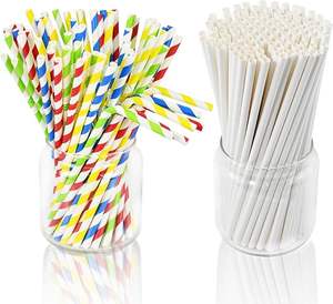 หลอดกระดาษย่อยสลายได้ ทำจากเยื่อไม้ สำหรับแก้วแบบผนังเดียว ใช้กับเครื่องดื่มร้อน/เย็น - Product Image 2