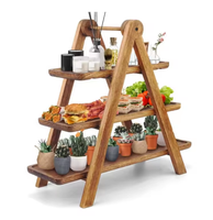 Plateau et assiette de service en bois d'acacia écologique, gravé à la main, pour mariage, fête, plateau de service pour fruits, fromage et plus encore, cadeaux