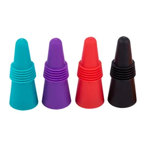 Reusable Silicone Bottle Stopper For Red Wine Champagne Beverage Soda Beer Cone Lid Sealing Top Cover Barware Bar Tools