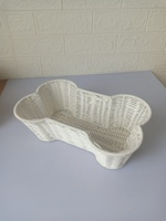 Fabrieksnieuwe snackdisplay opbergmand van synthetisch rotan, milieuvriendelijk, op maat gemaakte kleur, rechthoekige hondenmand