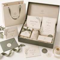 Boîte d'expédition pour mariage, invitation format passeport, autocollants découpés, marquage à chaud, ensemble d'expédition, emballage pour fête prénuptiale, OEM