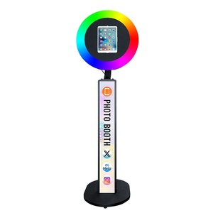 Entrepôt américain Expédition rapide Support de lumière <span class=keywords><strong>LED</strong></span> Anneau lumineux Rotation Fête <span class=keywords><strong>Selfie</strong></span> iPad Photomaton pour iPad 10.2/10.5/10.9/11/12.9/13 pouces - Product Image 2