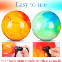 2 balles rebondissantes marbrées de 18 pouces, grandes, gonflables, pour aire de jeux, extérieur, eau, caoutchouc, balle sensorielle