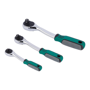 Llave de Trinquete de 72 Dientes con Mango Curvo de Liberación Rápida, Accionamiento de 3/8, Cromada, Acero al Carbono 45, Llave Automática - Product Image 2