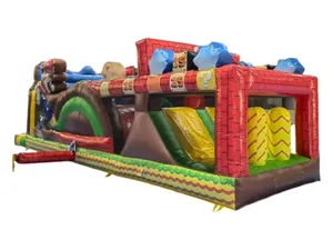 Location de parcours d'obstacles <span class=keywords><strong>Mario</strong></span> Brothers de 35 pieds |   Aventure gonflable à double piste - Product Image 4