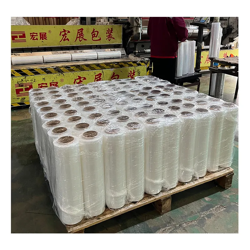 Price Filme Strech Thick Plastic Wrap Pallet Wrapping Stretch Film Supplier Airport Luggage Baggage Stretch Film Wrapping Pack