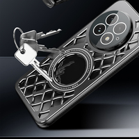 Nouvelle coque de protection intégrale magnétique en métal électroplaqué avec structure en nid d'abeille, étanche et antichoc pour OnePlus 13