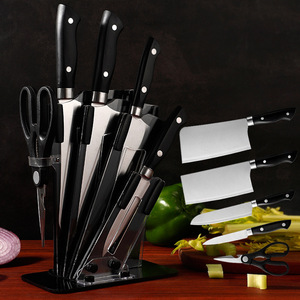 Juego de cuchillos de cocina de acero inoxidable de 6 piezas con cuchillos para carne y cuchillos para frutas para cocinar y picar - Product Image 1