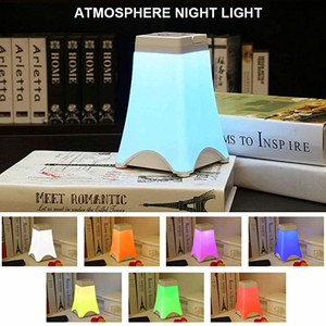 Xách Tay Bảng Đèn Cảm Ứng Điều Khiển Đèn Cạnh Giường Ngủ Tháp <span class=keywords><strong>Eiffel</strong></span> Thay Đổi Độ Sáng Đèn Ban Đêm Đảng RGB Thay Đổi Màu Sắc Đèn Lồng - Product Image 6