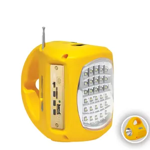 Portable multifunctional solar searching light emergency light with FM radio