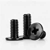Vis à tête plate fine Phillips en acier inoxydable 304, plaqué zinc noir, vente en gros