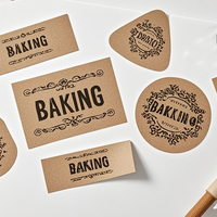 Étiquettes alimentaires en gros personnalisables en papier kraft, autocollants avec logo sur mesure pour emballages de produits surgelés, en conserve, bouteilles et sacs