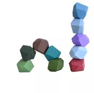 12 Pezzi Pietre Impilabili in Silicone, Giocattoli Montessori Educativi Prescolare Puzzle di Ciottoli - Product Image 1