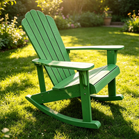 Fauteuil à bascule Adirondack moderne en plastique imitation bois, résistant aux intempéries, pour jardin, salon et villa