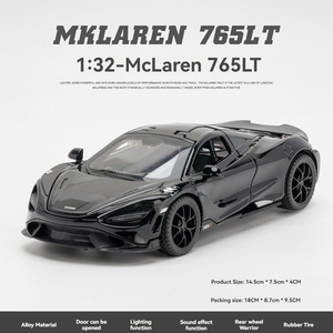 Modelo de Coche de Aleación Fundida a Presión 1:32 McLaren <span class=keywords><strong>765LT</strong></span> con Sonido y Luz, Función de Retroceso, Puertas Abatibles, para Decorar y Coleccionar - Product Image 3