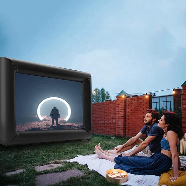 High Quality Custom Indoor Outdoor Inflatable Projection Party Film Screen Projector Cinema Movie Foldable Screen for Sale