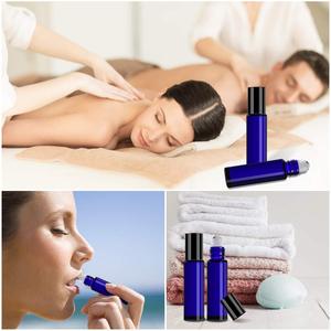 Venta al por mayor de botellas de rodillo de aceite esencial azul vacías resistentes a los rayos UV 10ml desodorante Perfume suero labio esmalte rollo en botellas - Product Image 6