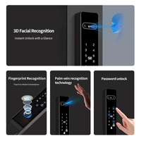 Serrure intelligente Locstar, serrure numérique biométrique à empreintes digitales, étanche, serrure de porte intelligente Wifi avec reconnaissance faciale 3D