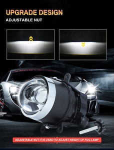 Luces de Parachoques Inferiores, LED Amarillo <span class=keywords><strong>Dorado</strong></span>, Proyector Láser de Niebla de 3 Pulgadas y 50W para Automóvil - Product Image 4