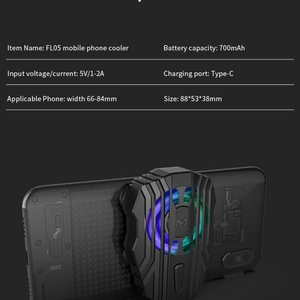 MEMO FL05 <b>Phone</b> Cooling Fan <b>Mobile</b> <b>Phone</b> Cooler for <b>Gaming</b> with Colored Lights - Product Image 6