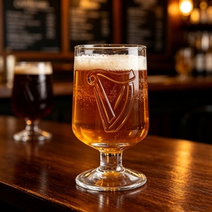 Copa <span class=keywords><strong>de</strong></span> Cerveza con Tallo <span class=keywords><strong>de</strong></span> 360 ml, con Patrón <span class=keywords><strong>de</strong></span> Arpa en Relieve, Estilo <span class=keywords><strong>Guinness</strong></span>, para Cerveza Stout, para Bar, Hogar, Venta al por Mayor - Product Image 2