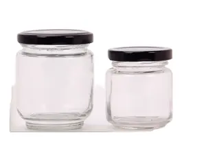 100Ml/120Ml/150Ml/240Ml/350Ml/450Ml Ronde Lege Clear voedsel Honing Opslag Glazen Fles Potten Met Caps