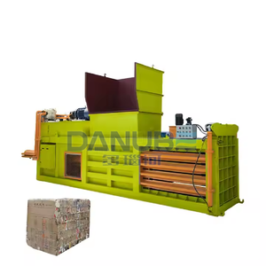 Presse à balles en carton en plastique hydraulique de vente chaude presse horizontale automatique presse à balles de papier usiné - Product Image 1