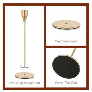 Ensemble de 6 bougeoirs dorés bougeoirs coniques décoratifs pour décoration intérieure, mariage, salle à manger, fête, anniversaire - Product Image 5