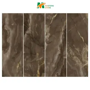 高品质卡拉卡塔棕色大理石外观顶级制造商厨房价格瓷砖岛瓷器抛光板