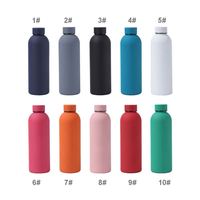 Promotion en acier inoxydable Sans BPA Vente en gros Bouteille d'eau isolée Enduit de poudre Double paroi Acier inoxydable 304 Gym personnalisée Dri