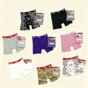 Boxer <span class=keywords><strong>Uomo</strong></span> in Puro <span class=keywords><strong>Cotone</strong></span>, Pantaloncini Boxer da <span class=keywords><strong>Uomo</strong></span> Hip-Hop Taglie Forti, Intimo Lungo con Tessuto Lavorato a Maglia Senza Cuciture, Slip Unisex - Product Image 1