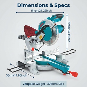 Scie à onglet coulissante professionnelle <span class=keywords><strong>de</strong></span> 305 mm, 220-240 V, 50/60 Hz, scie à onglet électrique pour <span class=keywords><strong>la</strong></span> <span class=keywords><strong>menuiserie</strong></span> et <span class=keywords><strong>la</strong></span> construction - Product Image 4