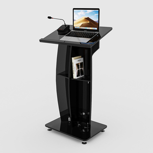 Pupitre Personnalisé Haut <span class=keywords><strong>de</strong></span> Gamme en Verre et Acier Inoxydable, Design Moderne en Croix pour Mariages, Discours, <span class=keywords><strong>Église</strong></span>s, Usage Commercial - Product Image 6