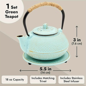 Чугунный чайник в японском стиле с классическим дизайном - Product Image 2