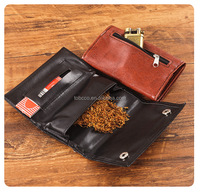 Pochette à pipe en cuir vintage portable de haute qualité avec logo personnalisé, vente en gros, stockage de tabac, directement de l'usine