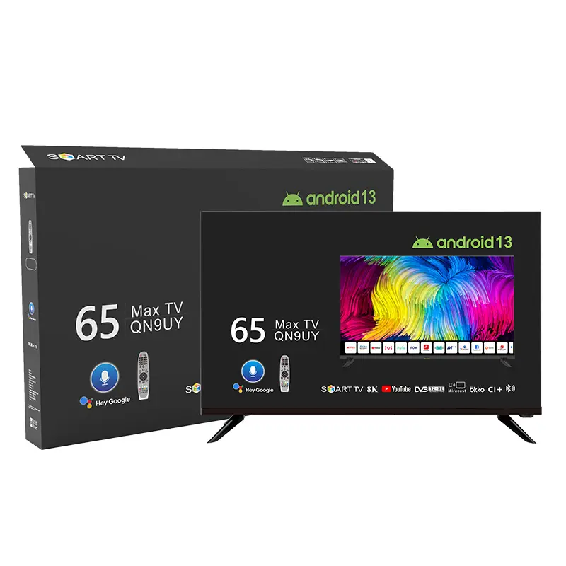 65 inch Smart 4K Wholesale Cheapest Oem Pricev 3D smart TV