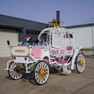 Nuevo Diseño 2026, Carruaje Eléctrico de Alta Calidad para Paseos Turísticos, Estilo Europeo, Color Rosa Princesa, con 4 Ruedas, para Bodas - Product Image 1