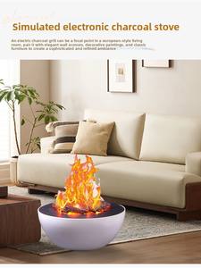 Base Atomizadora Redonda, Simulación de Estufa de Carbón Electrónica, Operación Conveniente con Control Remoto - Product Image 3